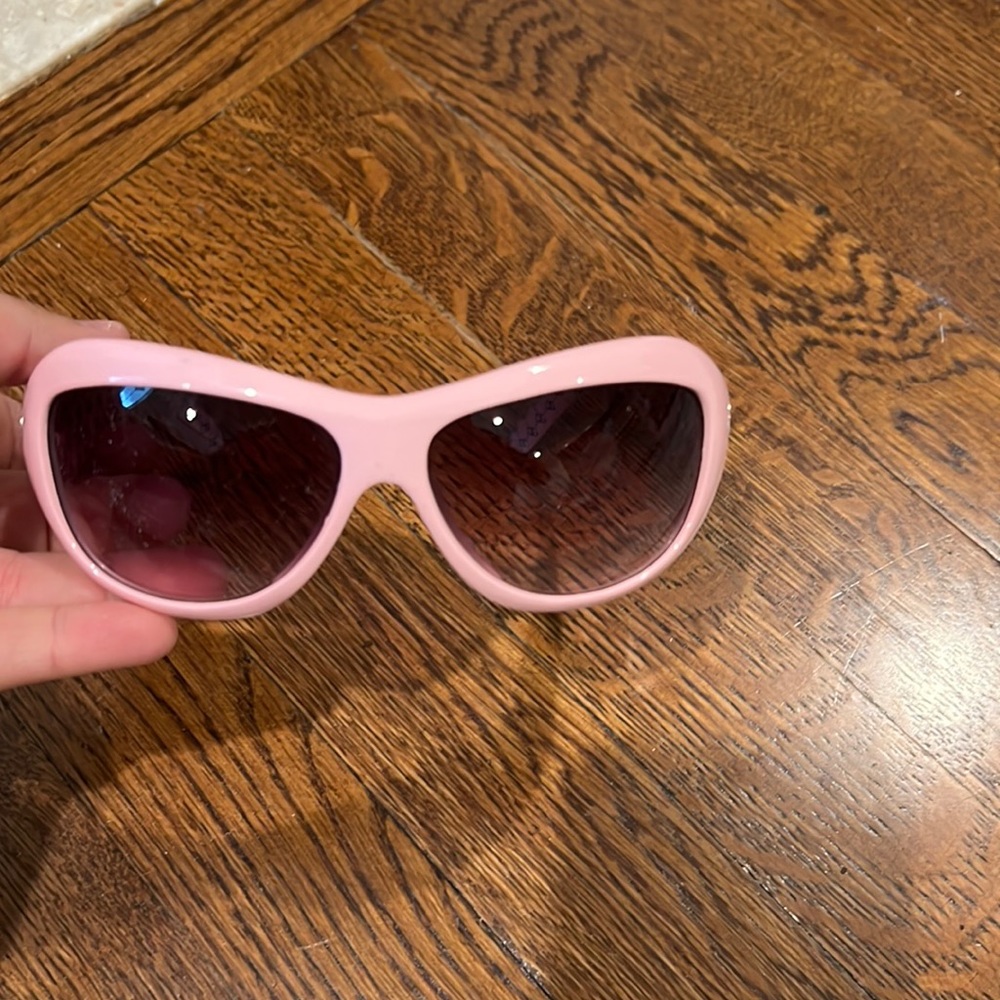 Pink Sunglasses with Rhinestone Heart